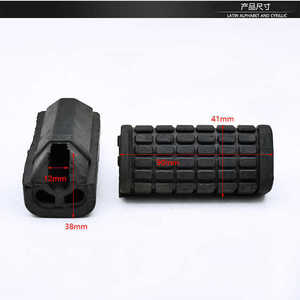 Almohadillas de goma para pedal delantero de motocicleta Qingqi Suzuki QS110 A C, para reparación y reemplazo, par negro - Product Image 2