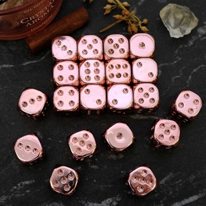 Шестигранные кубики с закругленными углами, вакуумное гальваническое покрытие, розовый цвет, аксессуары для внешней торговли, игрушки, 16 мм - Product Image 2