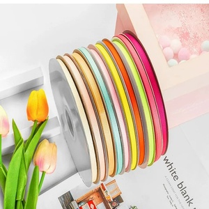 Pita Grosgrain Dua Sisi Lebar 6mm Gulungan 100 Yard Ramah Lingkungan 100% Poliester Pembungkus Kado Kerajinan Pita Buatan Tangan DIY Pesta - Product Image 5