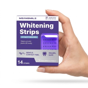 Bandes blanchissantes pour les dents prêtes à être expédiées, ODM, patchs blanchissants dentaires personnalisés, emballage en boîte à marque privée - Product Image 1