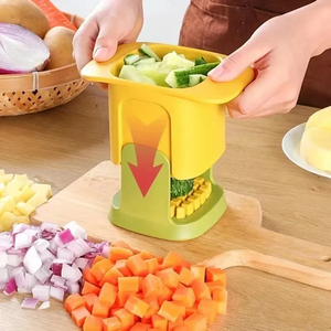 Cortador de Verduras Multifuncional Portátil de Acero al por Mayor, Rallador Manual de Cebolla, Picador de Pepino y Patatas para Cocina - Product Image 1