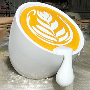 Statue <span class=keywords><strong>de</strong></span> tasse à café en fibre <span class=keywords><strong>de</strong></span> verre <span class=keywords><strong>de</strong></span> style <span class=keywords><strong>Pop</strong></span> personnalisée Sculpture d'art pour décor <span class=keywords><strong>de</strong></span> <span class=keywords><strong>magasin</strong></span> Sculpture d'affichage en fibre <span class=keywords><strong>de</strong></span> verre pour fenêtre <span class=keywords><strong>de</strong></span> vente au détail - Product Image 1