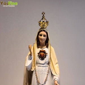 Estatua <span class=keywords><strong>de</strong></span> Nuestra Señora <span class=keywords><strong>de</strong></span> <span class=keywords><strong>Fátima</strong></span> <span class=keywords><strong>de</strong></span> Resina <span class=keywords><strong>de</strong></span> Fibra <span class=keywords><strong>de</strong></span> Vidrio <span class=keywords><strong>de</strong></span> Tamaño Real, Vívida y Religiosa - Product Image 3