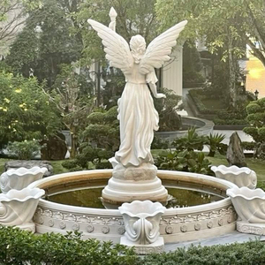 Statues de déesse occidentale sculptées dans la pierre durables anti-corrosion modernes Sculptures de paysage de jardin extérieur - Product Image 1