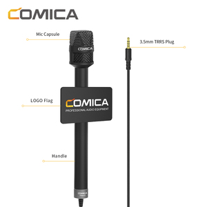 Comica HRM-S Palmare Microfono Giornalista Intervista Video Mic per il <span class=keywords><strong>iPhone</strong></span> Samsung S10 Huawei Smartphone Del Telefono - Product Image 1