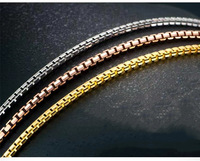 Luxe Mode AU750 Pur Or Véritable 18 Carats Bijoux Chaîne Maillon Or Collier pour Femmes Dames
