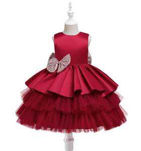 Vestidos de Princesa para Niñas, Formales, de Verano, para Fiestas y Bodas, con Encaje, Sin Mangas, Falda con Volantes en Capas - Product Image 3