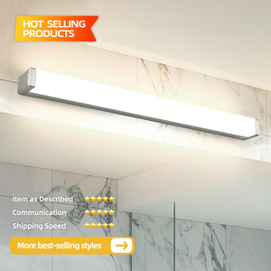 Modern Minimalist Aluminum LED Mirror Lamp Warm White 3500K IP44 Surface Mounted Bathroom Vanity <b>Lighting</b> - Product Image 2