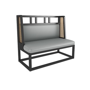 Juego de Muebles de Estilo Japonés para <span class=keywords><strong>Restaurante</strong></span>, Cuadrado/Redondo, con Sofá para Hot Pot, Catering, Salón de Té, Mesa y Sillas de Hierro Forjado y Ratán - Product Image 5
