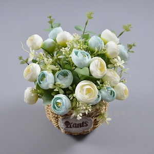 Petit bouquet de fleurs artificielles en soie, pivoines et roses, pour mariage, bouquet de roses artificielles pour la Saint-Valentin, événement, mariage - Product Image 3