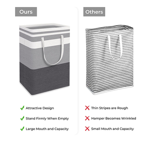 Công Suất Lớn Không Thấm Nước Đóng Mở Vải Túi Giặt Quần Áo Bẩn <span class=keywords><strong>Hamper</strong></span> Gấp Giặt Giỏ Với Xử Lý - Product Image 3