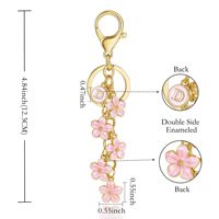 Gantungan Kunci Huruf Abjad 26 dari Paduan Seng, Motif Bunga Daisy dan Sakura, Lucu, Ringan, Trendi, Aksesoris Tas, Hadiah