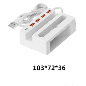 شاحن USB متعدد الوظائف 5 في 1 مع حامل هاتف ومكبر صوت مدمج ومحطة إرساء ومحول USB - Product Image 2