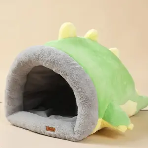 2023 Top Warm Cat Burrow Bett Höhle Großhandel Pet Cat Dog Cave mit Decke