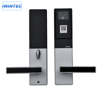 Cerradura de puerta inteligente, apertura por código QR, tarjeta RF, adecuada para hotel, oficina, apartamento y hotel