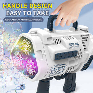 Juguetes ligeros Classic Pink Automatic <span class=keywords><strong>Bubble</strong></span> <span class=keywords><strong>Shooter</strong></span> Gun Toy Machine Mochila de plástico al por mayor para niños grandes y niños - Product Image 4