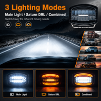 Phare de conduite LED carré de 9 pouces, projecteur auxiliaire haute puissance, lampe de travail étanche IP67 pour camion, poids lourd, tout-terrain, véhicule 4x4
