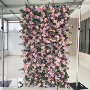 F315 đám cưới nền mô phỏng cuộn lên tăng tường 8*8 Hoa Tường trở lại thả đầy màu sắc nhân tạo 5D hoa cho tường trang trí - Product Image 5