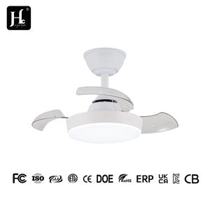 Ventilateur de plafond moderne à télécommande 22 pouces à 3 pales LED tricolore 110/220v avec lumière encastrée cachée - Product Image 4