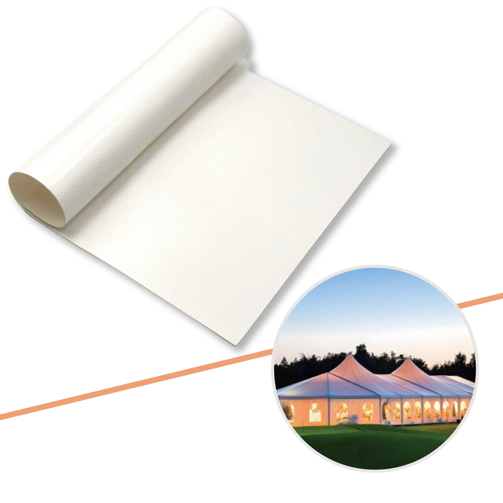 750g PVC Coated Industrial Fabric Custom Tent Material Water-Resistant UV-Safe High Tearing Strength Waterproof Woven Technics