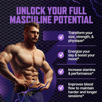 Gummies stimulantes de la testostérone, fabriquées en usine (OEM), améliorant les performances, augmentant l'endurance et l'énergie.