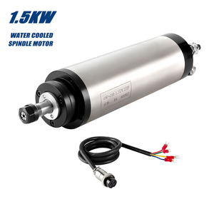 Moteur de broche CNC refroidi par eau Zhong Hua Jiang 1,5 kW ER16 80 mm 4 roulements 110 V/220 V, vitesse maximale 24 000 tr/min, pour routeur, gravure et perçage - Product Image 1