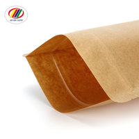 Sachet d'emballage pour café en papier kraft à fond plat, écologique, 50g, 250g, 500g, 1kg, avec fermeture éclair, pour poudre