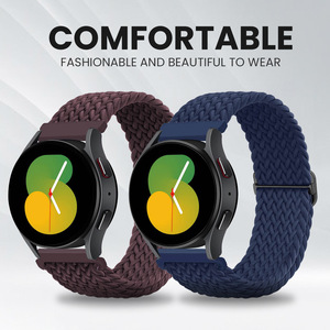 Correa Trenzada de 20mm 22mm para <span class=keywords><strong>Samsung</strong></span> Galaxy Watch 6 <span class=keywords><strong>5</strong></span> 4, Brazalete para Active 2, <span class=keywords><strong>Gear</strong></span> S3, Band 6 Classic 43mm 47mm, Correa de Nailon para Reloj Inteligente - Product Image 2