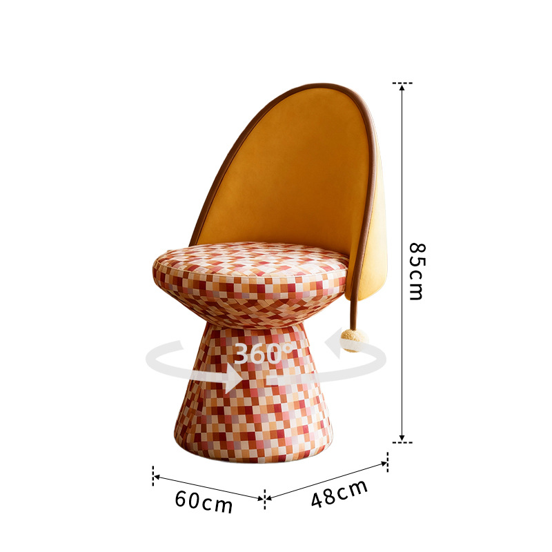 Silla de tocador amarilla