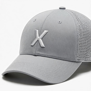 Casquette Trucker en Toile Personnalisée avec Broderie, Visière Courbée, 6 Panneaux, Performance, Réglable, Tendance, pour Activités de Plein Air, Sport, Cyclisme, Plage - Product Image 2