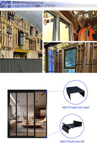 <span class=keywords><strong>Porte</strong></span>-fenêtre en aluminium étanche <span class=keywords><strong>de</strong></span> haute qualité avec vitrage trempé, service local australien AMJ AS2047 - Product Image 6