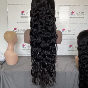 Perruque Lace Frontale Transparente 13x4 à Ondulations Naturelles, Cheveux Humains Brésiliens, Sans Colle, avec Baby Hair, Noir Naturel, pour Femmes - Product Image 5