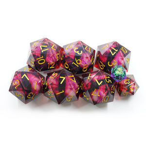 Personnalisé D20 Résine Polyédrique Dragon Oeil <span class=keywords><strong>Dés</strong></span> Numéro Unique 1-<span class=keywords><strong>20</strong></span> Chute Rouge Couleur RPG <span class=keywords><strong>20</strong></span> <span class=keywords><strong>Faces</strong></span> <span class=keywords><strong>Dés</strong></span> - Product Image 6