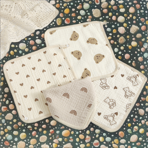 Lingettes et serviettes de bain en coton doux et absorbant pour bébé, lingettes de maternelle, mouchoirs pour l'alimentation des enfants - Product Image 2