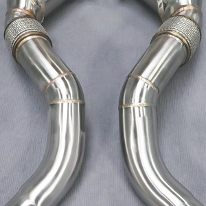 Premium 304 Stainless Steel Catted Downpipe Exhaust for BMW 8'Series X5M X5 G14 G15 G16 G05 G30 F07 F10 2012-2018 4.4T N63 - Product Image 2