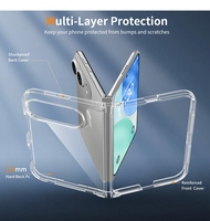 Casing HP Grosir Mewah Transparan Bahan TPU, Pelindung Anti Benturan untuk iPhone Duo