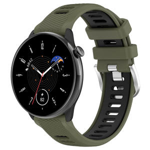 Bracelet de remplacement en silicone pour montre <span class=keywords><strong>Amazfit</strong></span> <span class=keywords><strong>GTR</strong></span> <span class=keywords><strong>Mini</strong></span> <span class=keywords><strong>4</strong></span> 3 Sport, boucle en acier de 18 mm, 20 mm, 22 mm, deux couleurs - Product Image 5