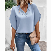 Chemisier Femme Tissé Col V Style Urbain Tendance Printemps/Automne 2026 – Meilleure Vente