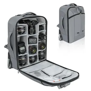 Polyester Grote Custom Video Digitale Gear Bag Pack Dslr Camera Rugzak Bagage Trolley Wielen Camera Tas Voor Fotografie