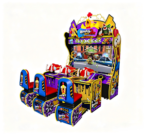 Machine d'arcade de tir à pistolets légers Rooster N Bro 2DX pour 3 joueurs avec sièges à mouvement et système de rédemption de tickets - Product Image 2