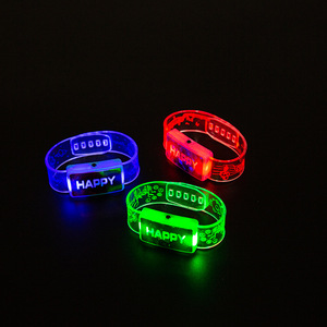 กำไลข้อมือเรืองแสง LED ของ MADESHINE พร้อมโลโก้สั่งทำพิเศษ สำหรับงานปาร์ตี้ฉลองปีใหม่ ของชำร่วยงานปาร์ตี้  สำหรับวันฮาโลวีน - Product Image 1