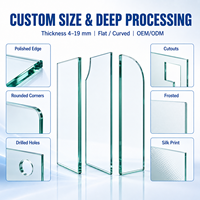 Verre trempé transparent personnalisé 6MM 8MM 10MM 12MM pour applications industrielles, solaires, extérieures et de salle de bain, pour la décoration