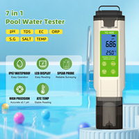Testeur d'eau multifonction avec écran LCD-Testeur de température pH ORP EC TDS portable pour la maison, la piscine et le laboratoire