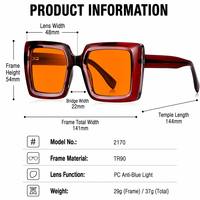 Lunettes de protection optiques personnalisées avec monture TR90, verres CR39 orange, marque privée OEM, pour jeux nocturnes, bloquant la lumière bleue