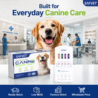 Bandelettes de test vétérinaires CPV CDV GIA CCV, kit de test combiné 4-en-1, kit de diagnostic rapide des maladies canines, fournisseur vétérinaire pour chiens