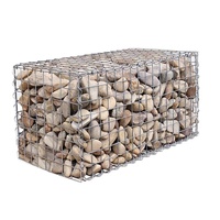 Mur de gabions décoratifs soudés, remplis de pierres, en acier galvanisé à mailles carrées, système de cage en treillis métallique pour cour moderne