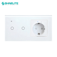 Interrupteur intelligent WiFi standard UE 1 voie avec prise murale USB WiFi, contrôle à distance par application Tuya, minuterie, prise de courant