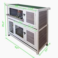 Clapier pour lapins d'intérieur et d'extérieur