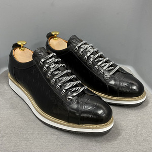 1216-7 scarpe da <span class=keywords><strong>uomo</strong></span> in vera pelle di alta qualità con lacci a punta tonda scarpe basse comode scarpe da passeggio Casual scarpe da ginnastica da <span class=keywords><strong>uomo</strong></span> - Product Image 2