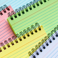 A6 Buntes Spiralnotizbuch mit Karopapier, Mini-Notizblock für Schüler, Schule, Büro, Schreibwaren